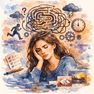 overthinking aşırı düşünme ruminasyon zihinsel geviş getirme aşırı düşünme nedenleri overthinking nedir aşırı düşünmeden kurtulma ruminasyon nasıl geçer analiz felci kaygı ve düşünce döngüsü zihinsel berraklık kaygı yönetimi teknikleri düşünce hataları bilişsel çarpıtmalar aşırı düşünme ile başa çıkma yolları sürekli aynı şeyleri düşünmek neden olur zihni susturamıyorum ne yapmalıyım overthinking için bilimsel teknikler ruminasyon ve kaygı arasındaki fark aşırı düşünme terapiyle geçer mi